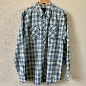 Michael Brandon Long Sleeve Plaid Button Down Sz L